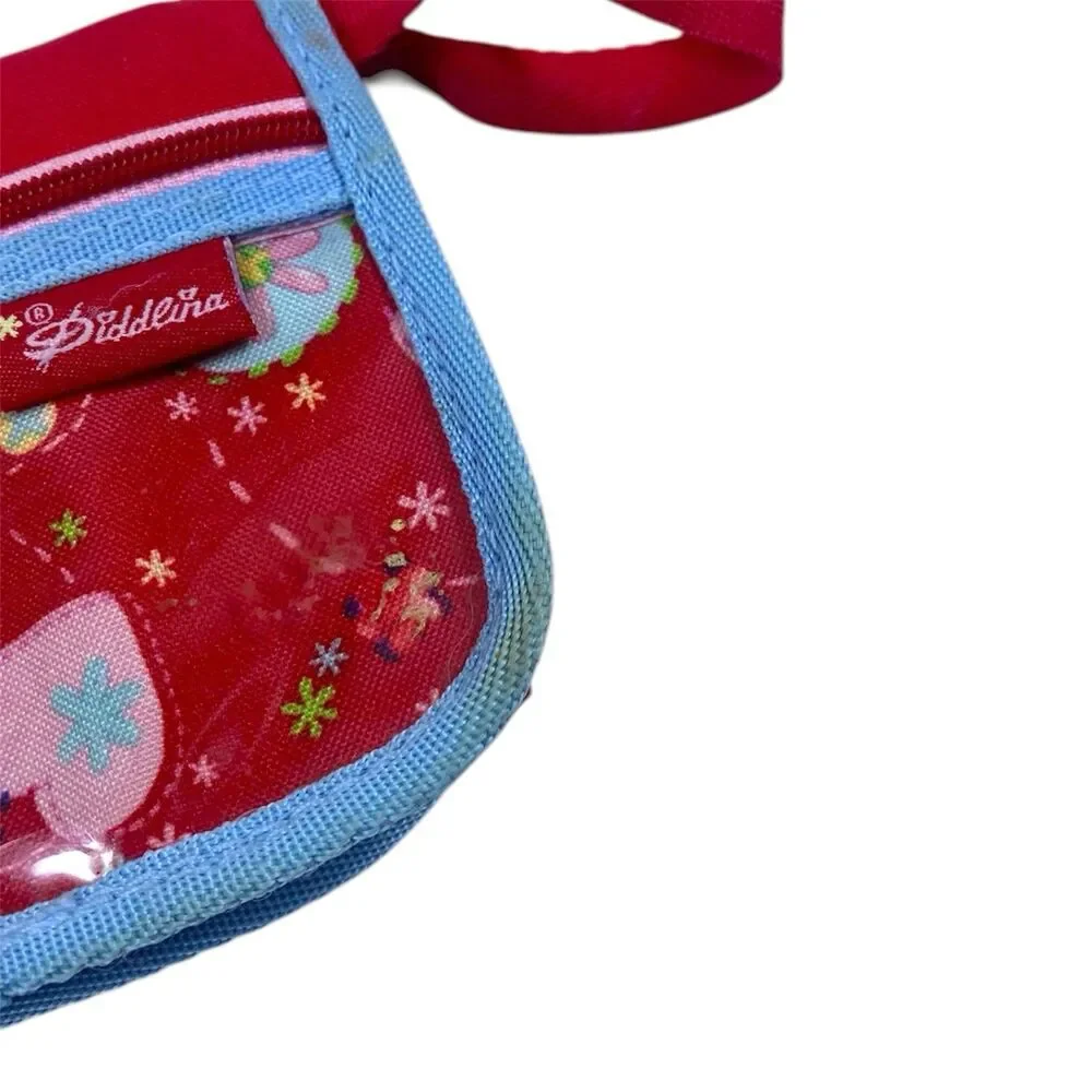 Vintage‎ DIDDL & DIDDLINA Kids Handbag Purse Wallet Mini Red Floral Girls Canvas